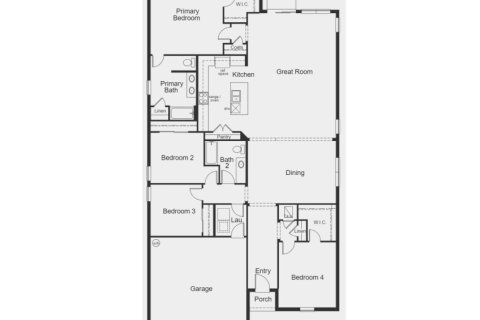 House floor plan «Floor 2333 at Sanctuary Ridge in the Tampa-St. Petersburg Area», 3 bedrooms in Sanctuary Ridge in the Tampa-St. Petersburg Area