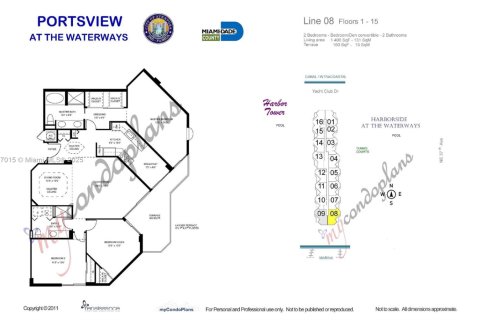 Купить кондоминиум в Авентура, Флорида 3 спальни, 130.62м2, № 1452015 - фото 30