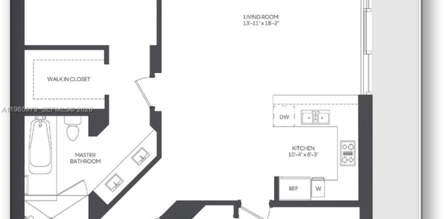 Кондоминиум с 2 спальнями в Майами, Флорида № 2028149