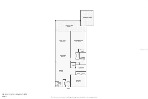 Adosado en alquiler en Ruskin, Florida, 2 dormitorios, 101.73 m2 № 1746783 - foto 4