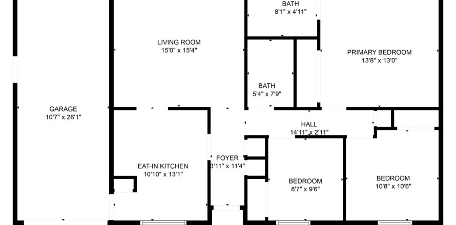 Casa en Brandon, Florida 3 dormitorios, 102.56 m2 № 1881322