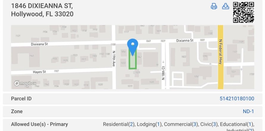 House in Hollywood, Florida 2 bedrooms, 72.46 sq.m. № 1080739
