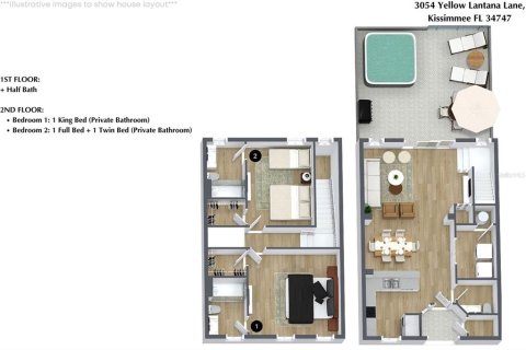 Touwnhouse à vendre à Kissimmee, Floride: 2 chambres, 107.86 m2 № 2324566 - photo 21