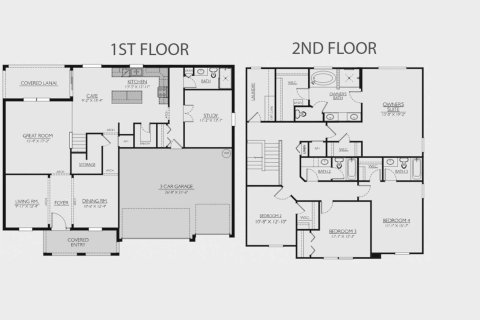 House floor plan «288SQM JEPPESON», 4 bedrooms in LA PALOMA IN THE VILLAGES AT CYPRESS CREEK