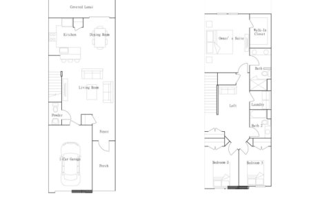 Townhouse floor plan «Townhouse», 3 bedrooms in Shearwater - Traditional Luxury Townhomes