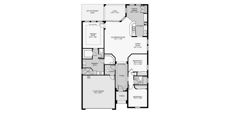 Townhouse in THE CANYONS AT HIGHLAND RANCH in Clermont, Florida 3 bedrooms, 164 sq.m. № 102880