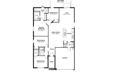 House floor plan «House», 2 bedrooms in Daytona Park Estates Of Deland