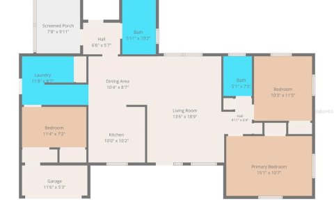 Villa ou maison à vendre à New Port Richey, Floride: 3 chambres, 119.66 m2 № 2406425 - photo 3