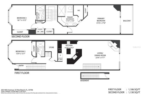 Townhouse in Saint Pete Beach, Florida 3 bedrooms, 226.22 sq.m. № 1835279 - photo 30