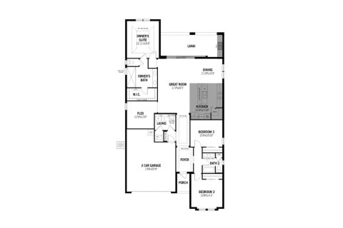 Townhouse floor plan «185SQM», 3 bedrooms in COMPASS LANDING