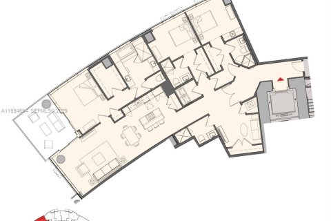 Condo in Miami, Florida, 3 bedrooms  № 2260822
