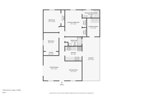 House in Tampa, Florida 3 bedrooms, 96.25 sq.m. № 1722220 - photo 1