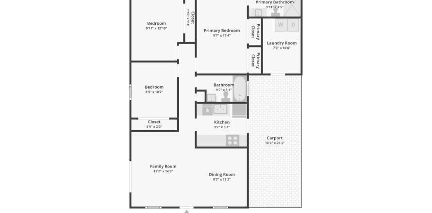 House in Tampa, Florida 3 bedrooms, 96.25 sq.m. № 1722220