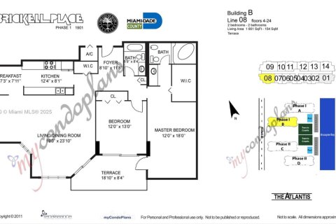 Condo in Miami, Florida, 2 bedrooms  № 1888819 - photo 20