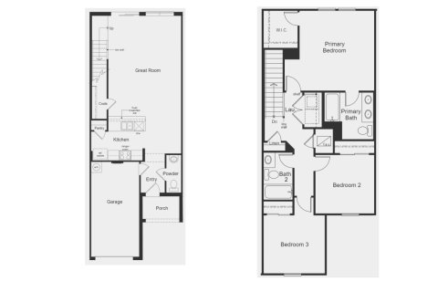 Townhouse floor plan «Plan 1463», 3 rooms in Bellaviva Townhomes at Westside