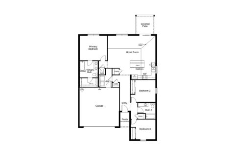 Townhouse floor plan «143SQM 641», 3 bedrooms in GRAMERCY FARMS