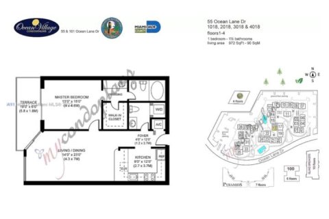 Condo in Key Biscayne, Florida, 1 bedroom  № 1186912 - photo 1