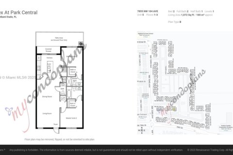 Снять в аренду квартиру в Дорал, Флорида 2 спальни, 99.59м2, № 1947260 - фото 14