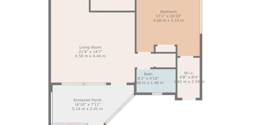 Condominio en Fort Lauderdale, Florida, 1 dormitorio  № 1104638