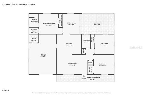 Villa ou maison à louer à Holiday, Floride: 2 chambres, 109.25 m2 № 2427522 - photo 3