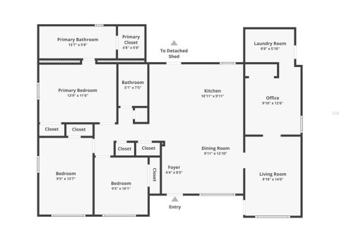 Casa en alquiler en Orlando, Florida, 3 dormitorios, 120.77 m2 № 1913941 - foto 17