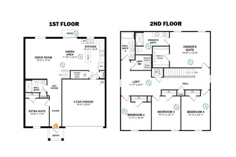 Townhouse floor plan «216SQM EMERALD», 5 bedrooms in ASPIRE AT WATERSTONE