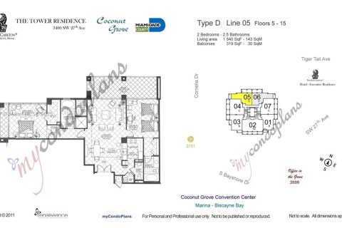 Купить кондоминиум в Майами, Флорида 2 спальни, 143.07м2, № 1945866 - фото 27