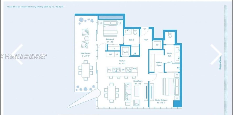 Condo in Miami, Florida, 2 bedrooms № 1487794