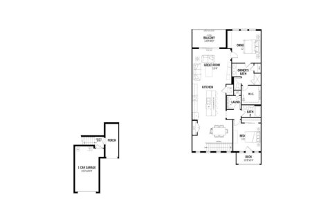 House floor plan «137SQM», 2 bedrooms in ARBORETUM