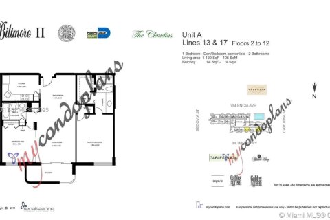 Condominio en venta en Coral Gables, Florida, 2 dormitorios, 104.89 m2 № 1990390 - foto 3
