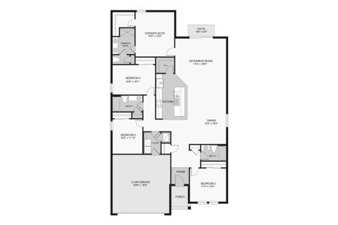 Townhouse floor plan «196SQM MAGNOLIA», 4 bedrooms in SOUTHERN PINES