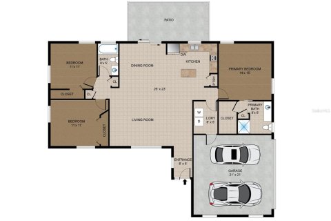 House in Leesburg, Florida 3 bedrooms, 151.24 sq.m. № 2216695 - photo 8