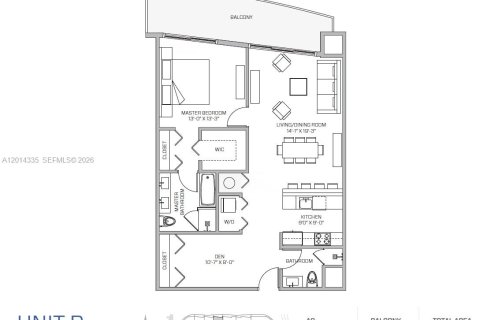 Condominio en alquiler en Miami, Florida, 1 dormitorio, 96.43 m2 № 2076402 - foto 7