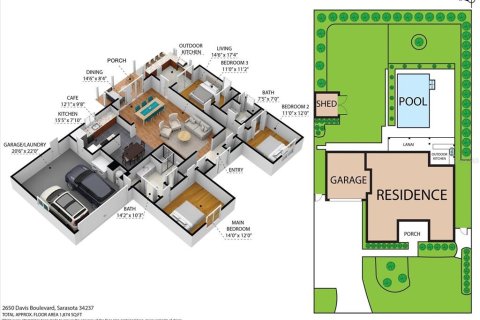 House in Sarasota, Florida 3 bedrooms, 138.98 sq.m. № 699916 - photo 5