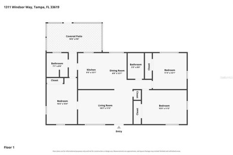 House in Tampa, Florida 3 bedrooms, 107.02 sq.m. № 2306275 - photo 2