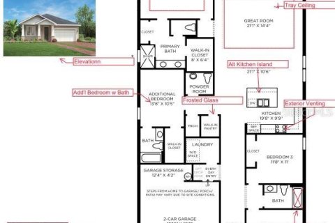 House in Apopka, Florida 4 bedrooms, 207.45 sq.m. № 1808221 - photo 3