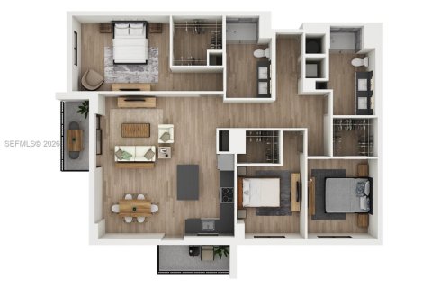 Снять в аренду квартиру в Дорал, Флорида 3 спальни, 117.99м2, № 2036291 - фото 30