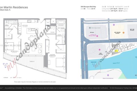 Купить кондоминиум в Майами, Флорида 2 спальни, 111.76м2, № 1969868 - фото 24