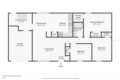 House in Lady Lake, Florida 3 bedrooms, 92.9 sq.m. № 1824429 - photo 4