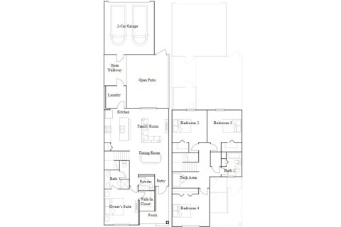 Townhouse floor plan «185SQM», 4 bedrooms in STOREY PARK