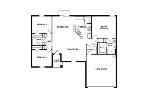 Townhouse floor plan «136SQM CALADESI», 3 bedrooms in PORT ST LUCIE