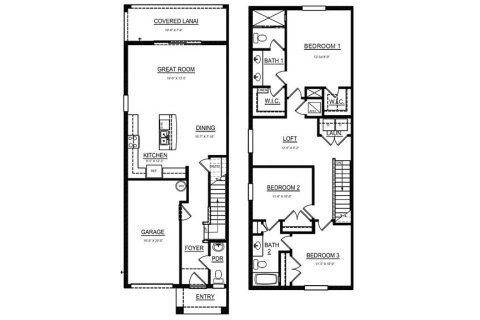 Townhouse in Wesley Chapel, Florida 3 bedrooms, 163.32 sq.m. № 2387505 - photo 15