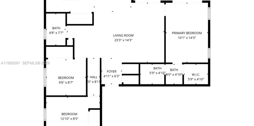 Casa en Homestead, Florida 3 dormitorios, 110.65 m2 № 2055307