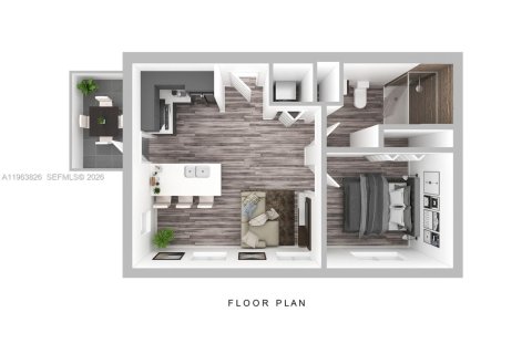 Снять в аренду квартиру в Майами-Бич, Флорида 1 спальня, 44.78м2, № 2025491 - фото 9