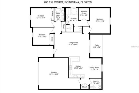 Casa en alquiler en Kissimmee, Florida, 3 dormitorios, 145.02 m2 № 1603217 - foto 15