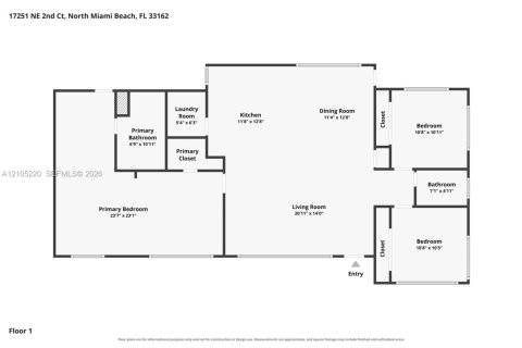 Villa ou maison à vendre à North Miami Beach, Floride: 3 chambres, 118.91 m2 № 2421247 - photo 16