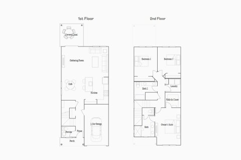 Townhouse floor plan «163SQM MARQUESAS», 3 bedrooms in BEACHWALK