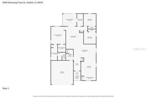 Villa ou maison à louer à Ruskin, Floride: 3 chambres, 156.91 m2 № 2114184 - photo 2