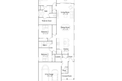 House floor plan «House», 3 bedrooms in SilverLeaf - SilverFalls 40s at SilverLeaf