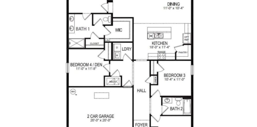 Casa en Auburn Grove by D.R. Horton en Auburndale, Florida 4 habitaciones, 170 m2 № 344030